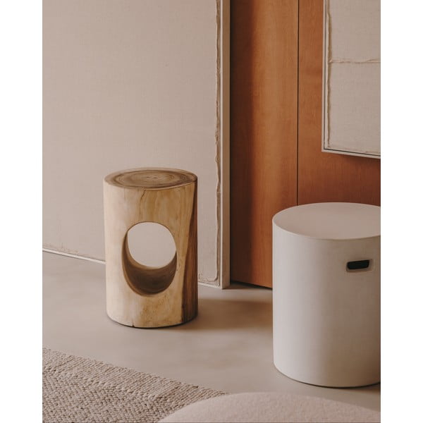 Beton kerek kerti tárolóasztal ø 37 cm Aiguablava – Kave Home-image-2