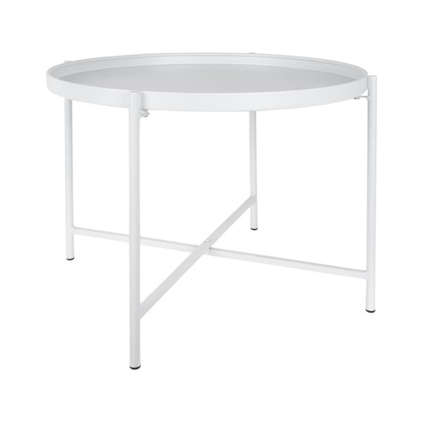 Fehér fém kerek dohányzóasztal ø 50 cm Meseta  – Leitmotiv