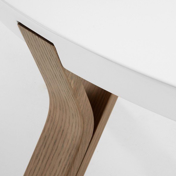 Solid fehér dohányzóasztal, ⌀ 90 cm - Kave Home-image-1
