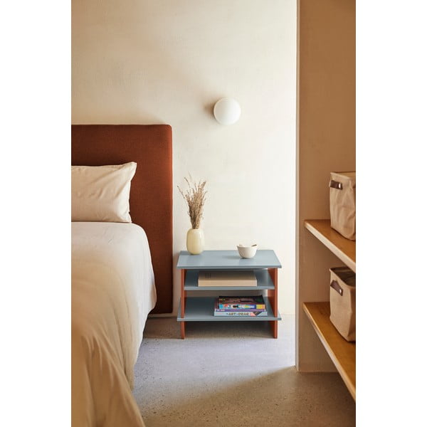 Téglavörös-szürke éjjeliszekrény Inari – Teulat-image-1