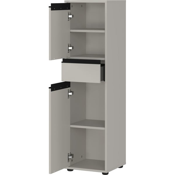 Szürke magas keskeny fürdőszoba szekrény 33x121 cm Lemont – Germania-image-3