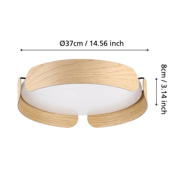 Fehér-natúr színű LED mennyezeti lámpa VALCASOTTO – EGLO-image-3