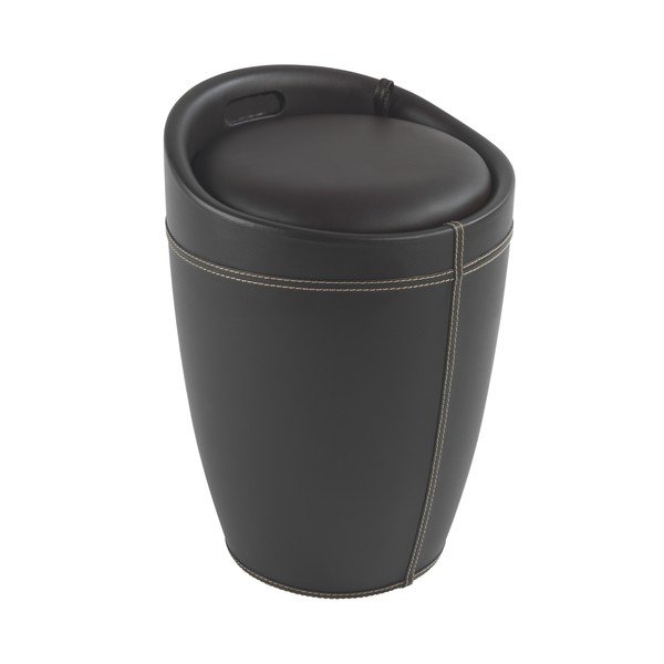 Candy Look barna szennyestartó kosár és ülőke egyben, 20 l - Wenko-image-1