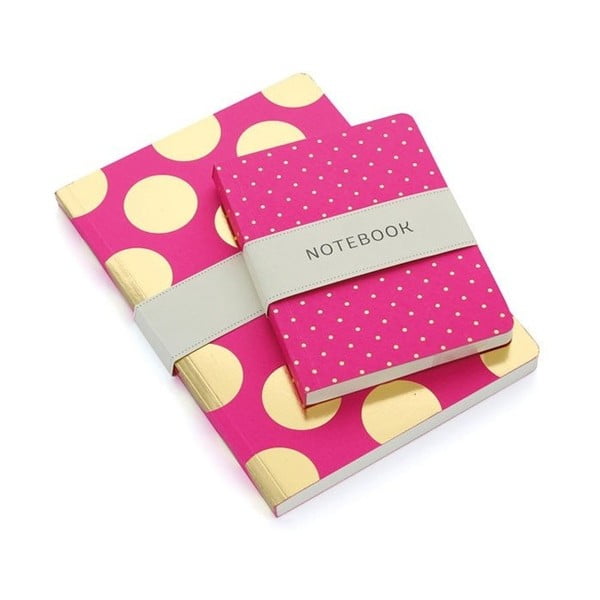 Gold Polka Magenta jegyzetfüzet, A5 - GO Stationery-image-1