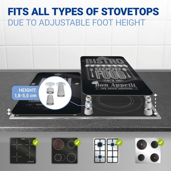 Edzett üveg tűzhely fedőlap szett 2 db-os 30x52 cm Bon Appetit – Wenko-image-4