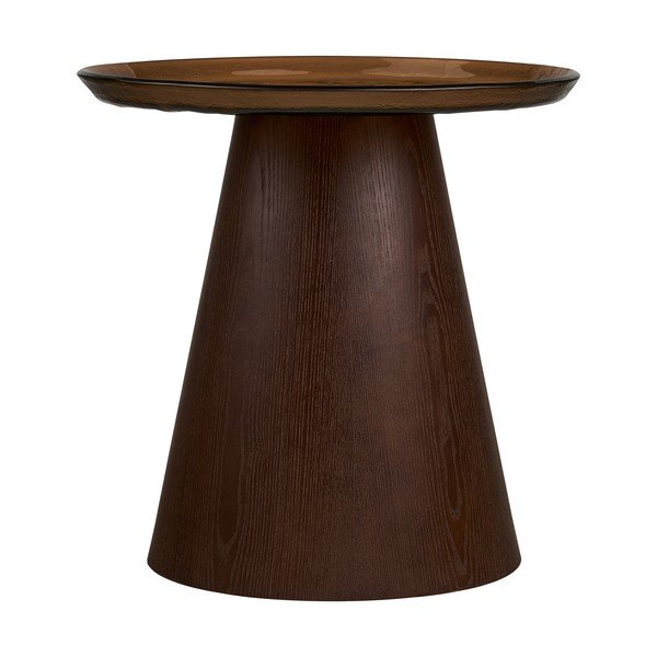 Kerek tárolóasztal üveg asztallappal ø 50 cm Orvieto – House Nordic-image-3