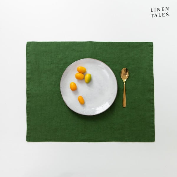 Len tányéralátét 35x45 cm True Green – Linen Tales