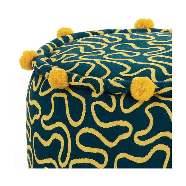 Sárga-sötétzöld puff Tangle – Tomasucci-image-1