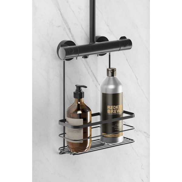 Origin fekete függő fürdőszobai polc - Metaltex-image-1