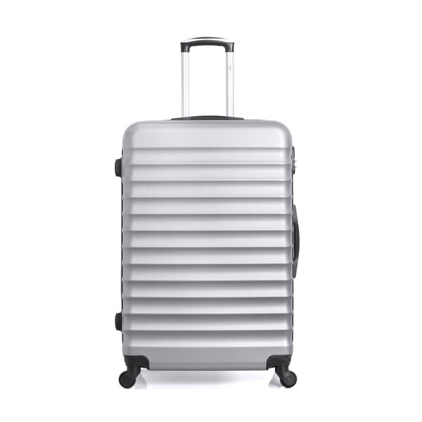 Meropi ezüstszínű gurulós bőrönd, 97 l - Hero