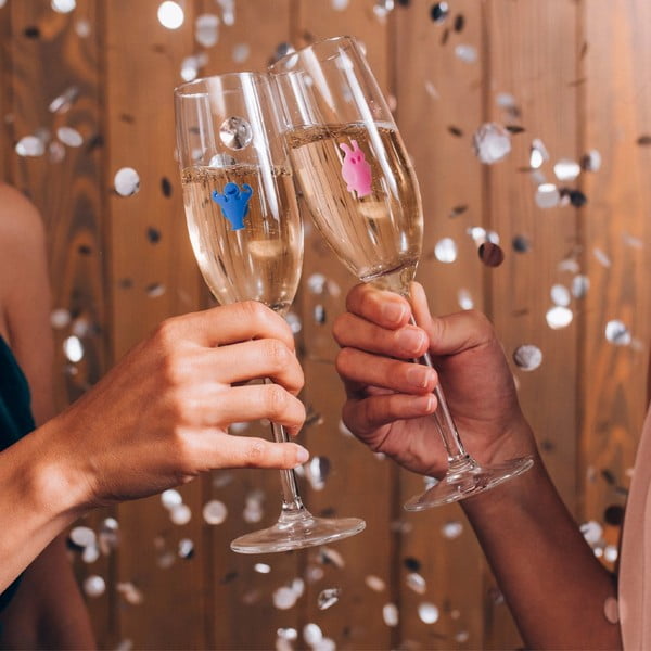 Szilikon pohárjelölő szett Paty people – VacuVin-image-3