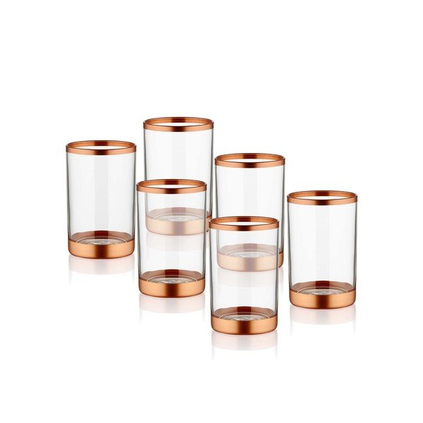 Glam Bronze 6 db-os pohár készlet, 100 ml - Mia-image-1