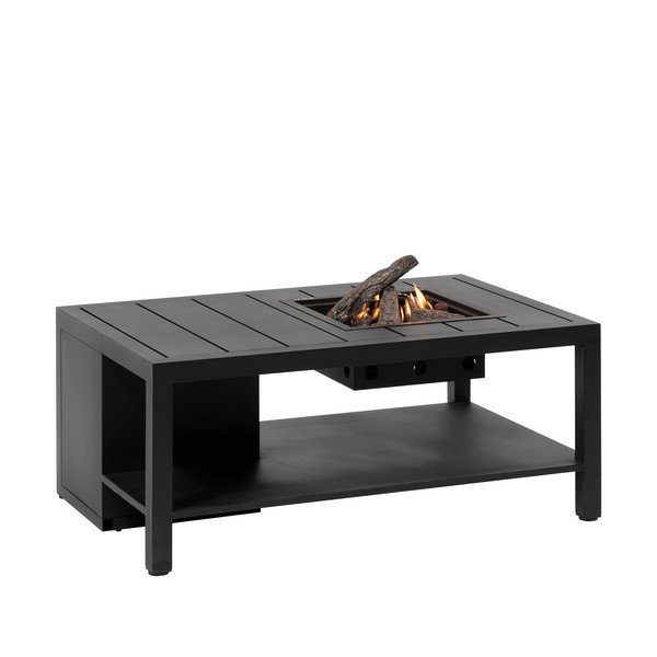 Cosiflow fekete kerti asztal kandallóval, 120 x 80 cm - COSI-image-2