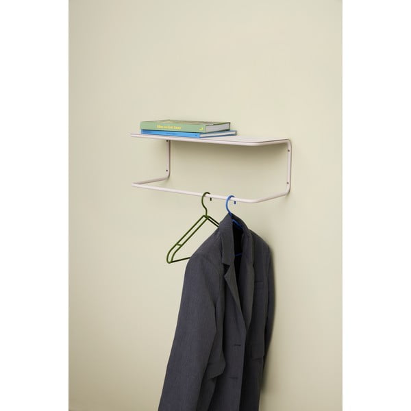 Fehér fém fali fogas polccal Welcome – Hübsch-image-1