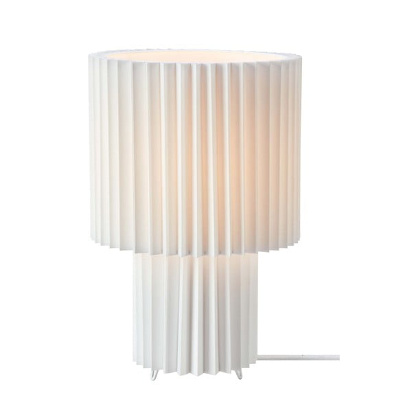 Fehér asztali lámpa textil búrával (magasság 32 cm) Catis – Markslöjd