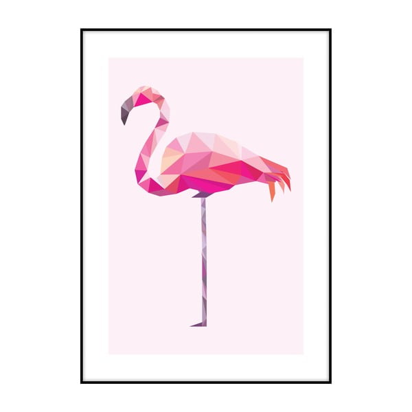 Polygon Flamingo plakát, 40 x 30 cm - Imagioo