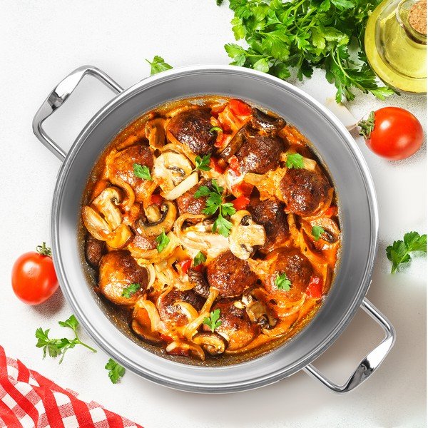 Rozsdamentes acél lábas fedővel 4,3 l Venice – Orion-image-1