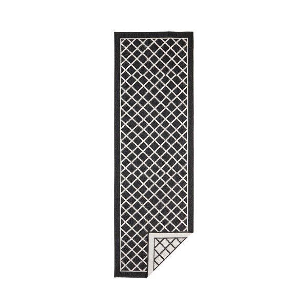 Sydney fekete-krémszínű kültéri szőnyeg, 80 x 250 cm - NORTHRUGS-image-2