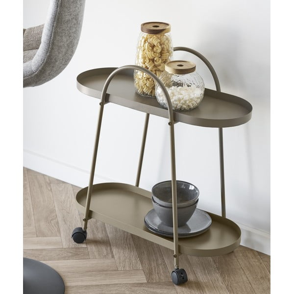 Fém gurulós zsúrkocsi 27,5x60 cm Empoli – House Nordic-image-2