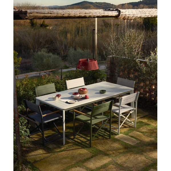 Fém kerti étkezőasztal 100x205 cm Brela – Kave Home-image-1