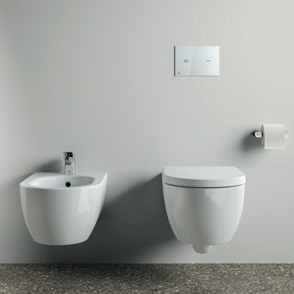 Fényes ezüstszínű fali fém WC-papír tartó Conca – Ideal Standard-image-1