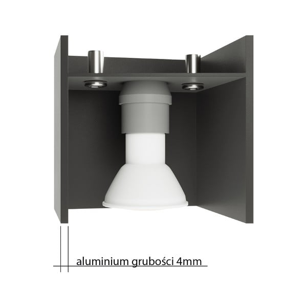 Fehér mennyezeti lámpa fém búrával 10x10 cm Lorum – Sollux-image-3