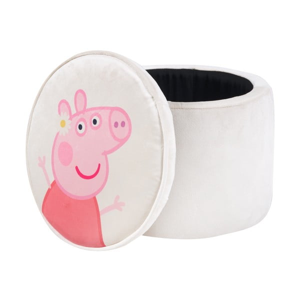 Fehér bársony gyerek puff Peppa Pig – Roba-image-2