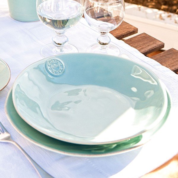 Nova türkiz agyagkerámia mélytányér, ⌀ 25 cm - Costa Nova-image-1