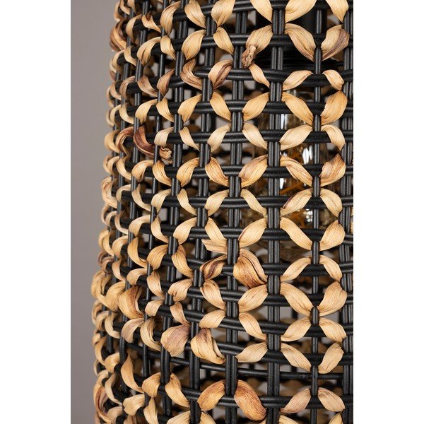 Fekete-natúr színű függőlámpa vízijácint búrával ø 20 cm Hyacint – Dutchbone-image-3