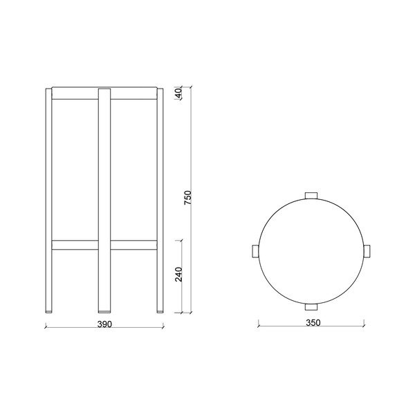 Világosszürke acél bárszék (ülésmagasság 75 cm) Doon – noo.ma-image-4