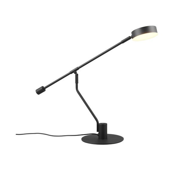 Matt fekete LED asztali lámpa hajlítható szerkezettel (magasság 64 cm) Manduro – Trio