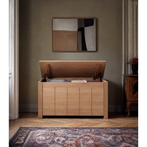 Natúr színű borovi fenyő tárolóláda 100x45 cm Bertram – Støraa-image-3