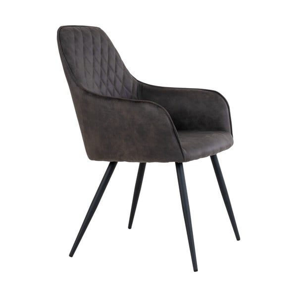 Sötétszürke kárpitozott étkezőfotel szett 2 db-os Harbo – House Nordic-image-2