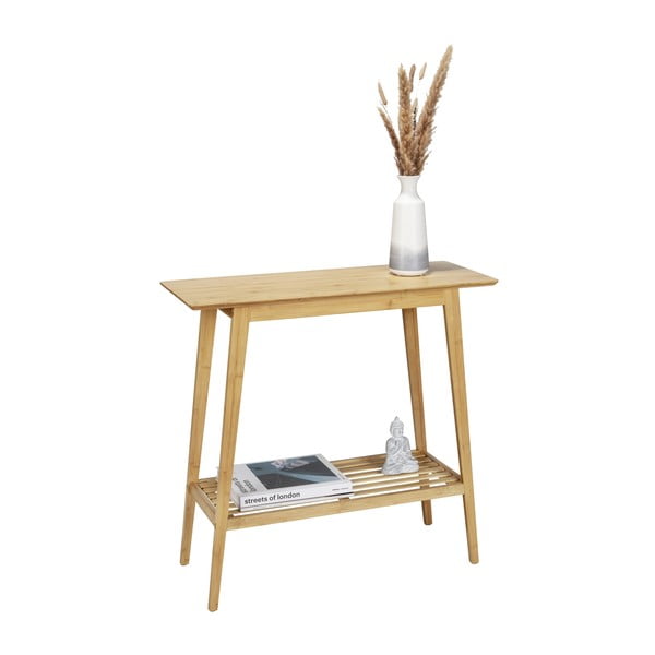 Natúr színű bambusz konzolasztal 30x80 cm Kona – Wenko-image-3