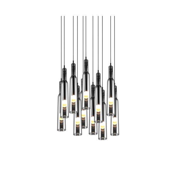 Ezüstszínű LED függőlámpa üveg búrával ø 50 cm Lucent – Trio Select-image-2