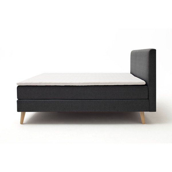Antracitszürke boxspring ágy 160x200 cm Greta – Meise Möbel-image-3