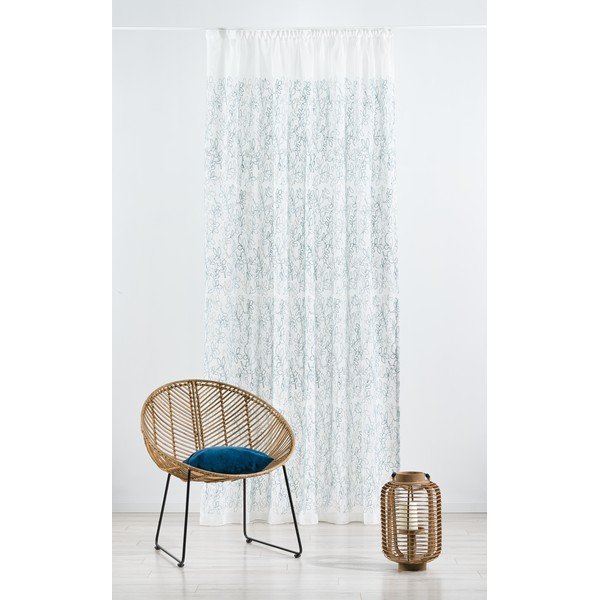 Fehér-kék átlátszó függöny 300x260 cm Urma – Mendola Fabrics-image-1