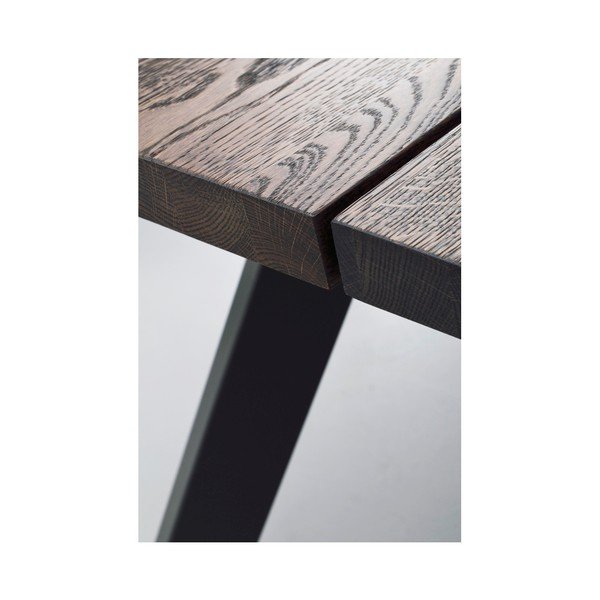 Freddie sötétbarna tölgyfa étkezőasztal, 240 x 100 cm - Rowico-image-2