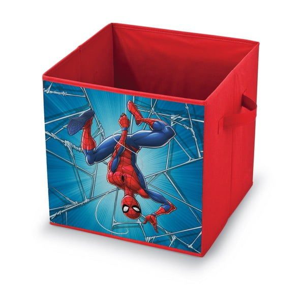 Spiderman piros tárolódoboz, 32 x 32 x 32 cm - Domopak