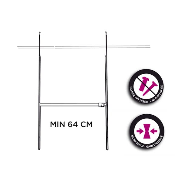 Telescopic Garment Rail fehér teleszkópos rúd ruhásszekrénybe - Compactor-image-3