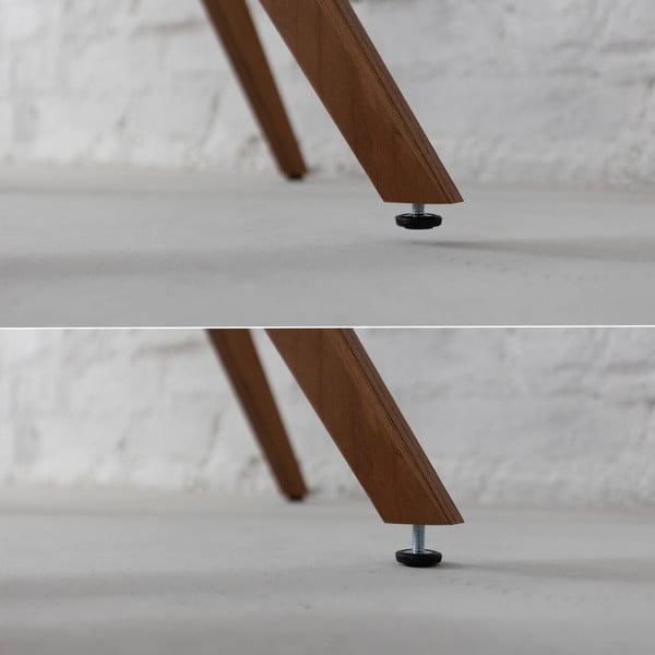 Kerek étkezőasztal kőrisfa dekoros asztallappal ø 90 cm Jubi – Ragaba-image-4