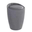 Linen Look szürke szennyestartó kosár és ülőke egyben, 20 l - Wenko