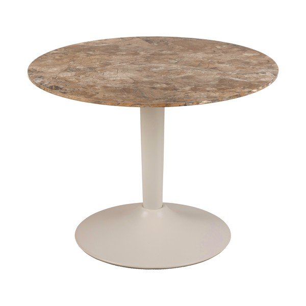 Barna kerek dohányzóasztal kerámia asztallappal ø 60 cm Malta – Actona