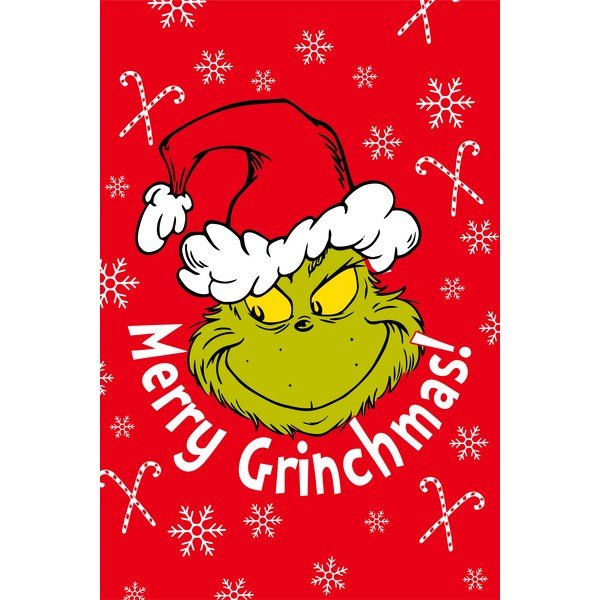 Piros mikroflanel gyerek takaró 100x150 cm Grinch – Jerry Fabrics