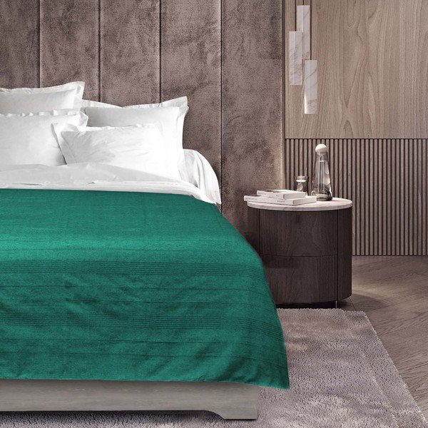 Kékeszöld ágytakaró 220x240 cm Lucile – douceur d'intérieur-image-1
