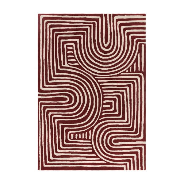 Borvörös kézi szövésű gyapjú szőnyeg 120x170 cm Reef – Asiatic Carpets