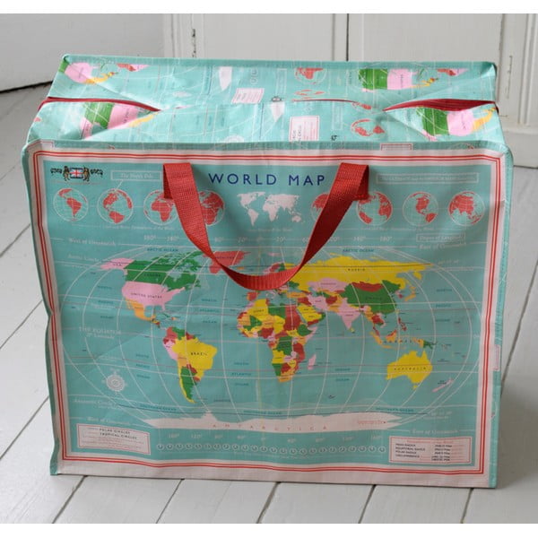 World Map nagyméretű táska, 55 x 48 cm - Rex London-image-1