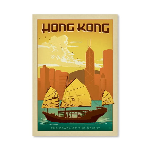 Hong Kong poszter, 42 x 30 cm - Americanflat