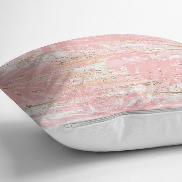 Pink Leafes Brush párnahuzat, 45 x 45 cm - Minimalist Cushion Covers-image-2
