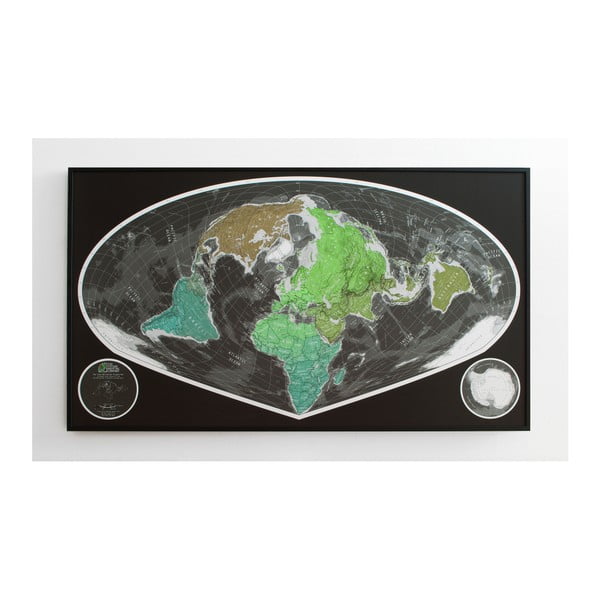 Future Map zöld szélesvásznú térkép áttetsző borítással, 101 x 58 cm - The Future Mapping Company